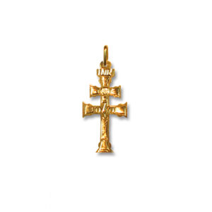 cruz de caravaca en oro