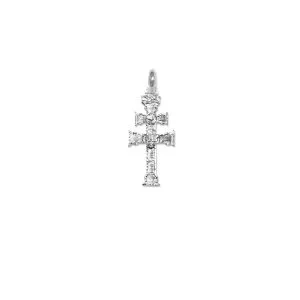Cruz de Caravaca en plata de ley