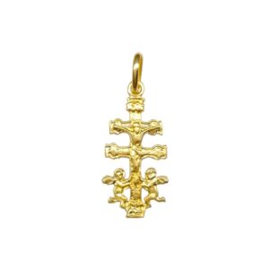 Cruz de Caravaca en oro primera ley