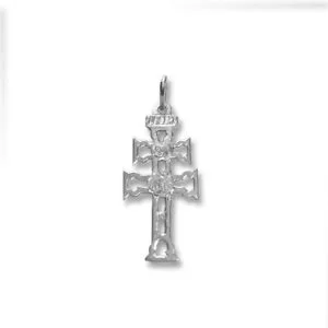 Cruz de Caravaca en plata de ley