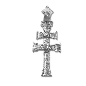 Cruz de Caravaca en plata de ley