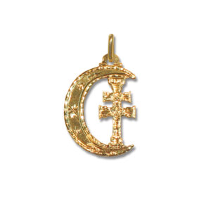 cruz de caravaca oro luna