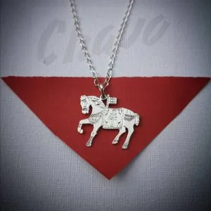 colgante caballos del vino plata de ley