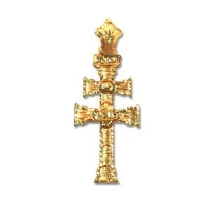 Cruz de Caravaca en oro