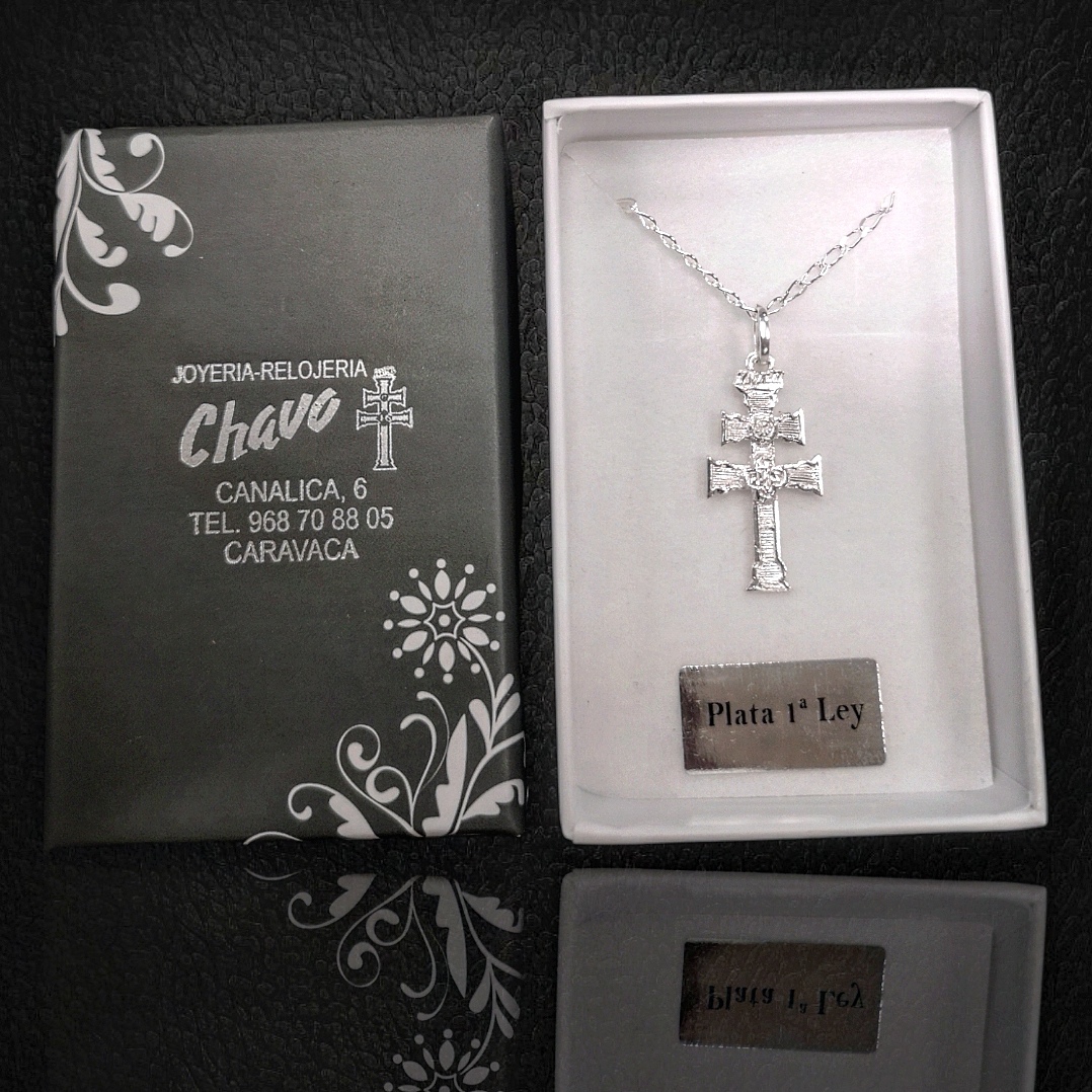 Cruz de Caravaca de plata 925 grande