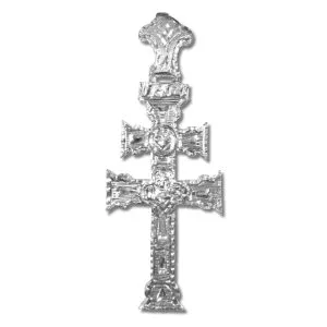 Cruz de Caravaca en plata de ley