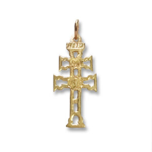 Cruz de Caravaca Calada Oro 18k 25mm