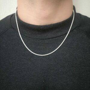 cordón de plata para hombre