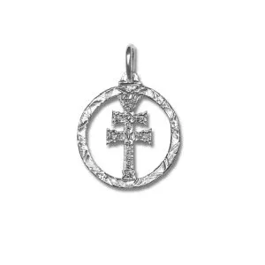medalla Cruz de Caravaca en plata de ley