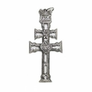 Cruz de Caravaca en plata de ley