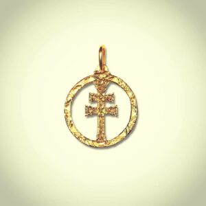 medalla cruz de caravaca en oro