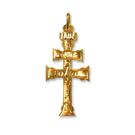 Cruz de Caravaca en oro