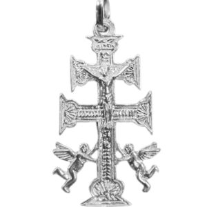 Cruz de Caravaca en plata de ley
