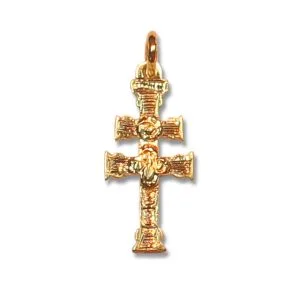 Cruz de Caravaca en oro de ley