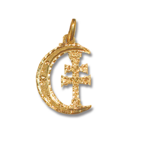 medalla cruz de caravaca luna