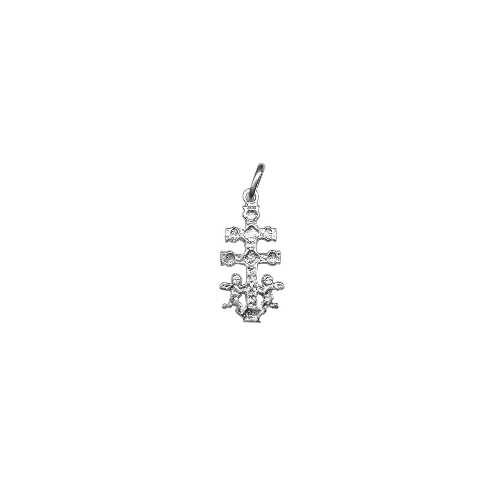 Cruz de caravaca oro blanco