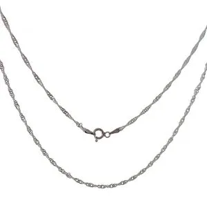 Cadena Plata Singapur - Mediana (50 cm)