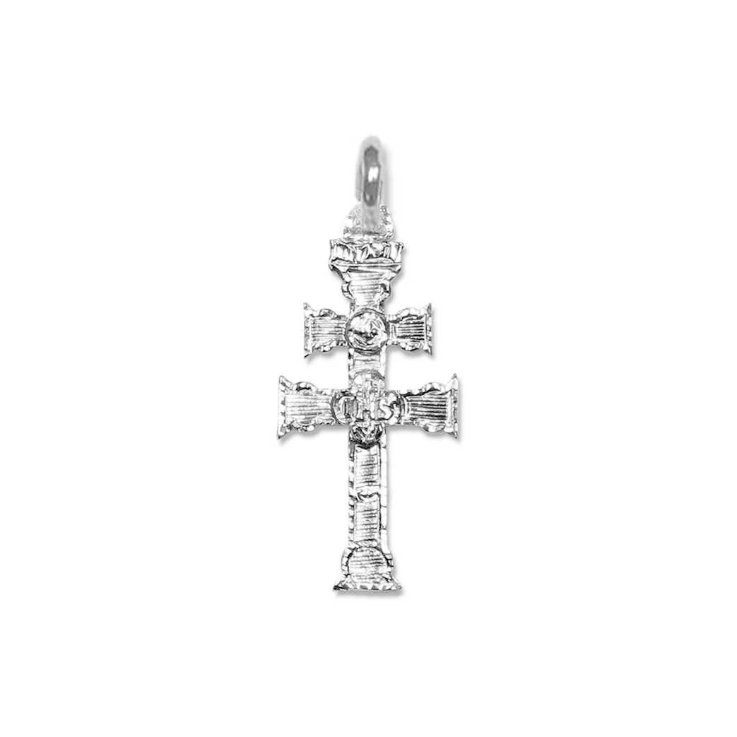 Cruz de Caravaca original en plata