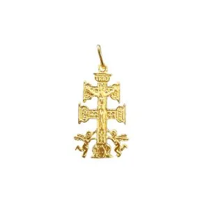 Cruz de Caravaca oro angeles