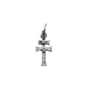cruz de caravaca oro blanco