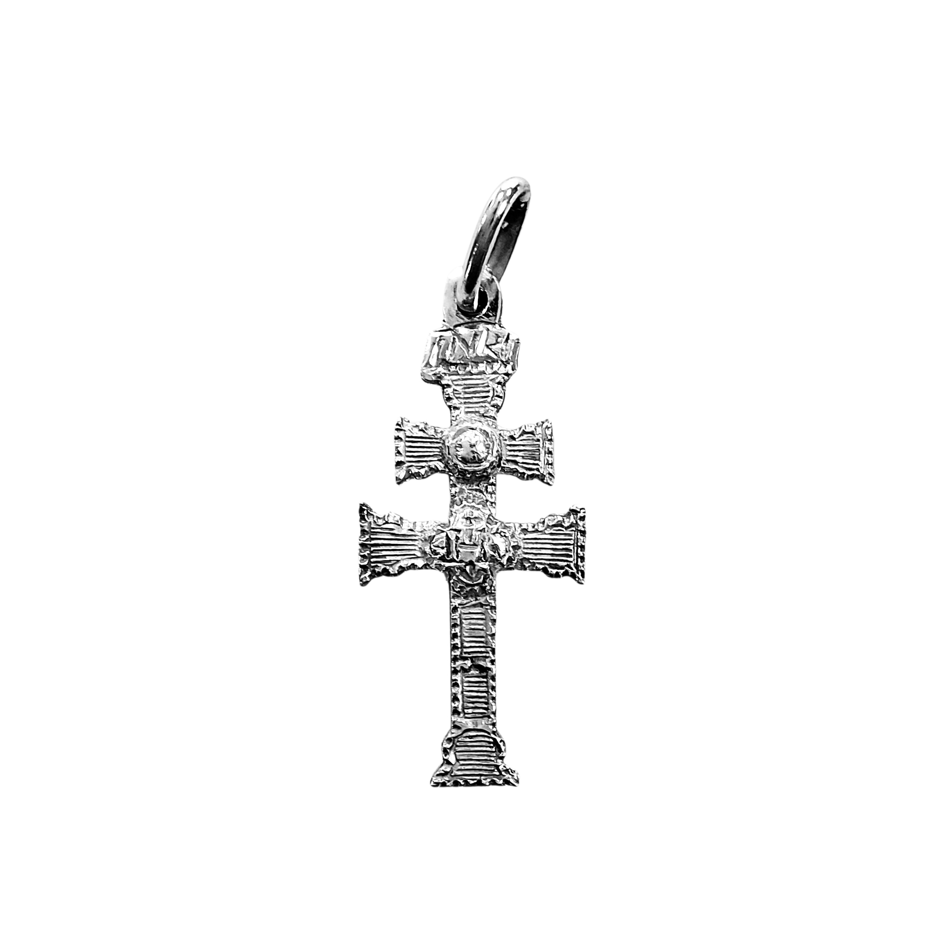 cruz de caravaca oro blanco