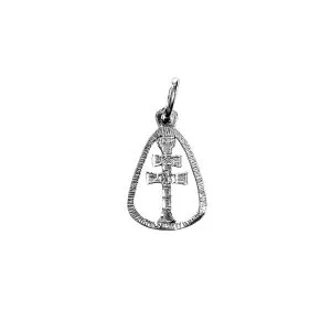 cruz de caravaca oro blanco