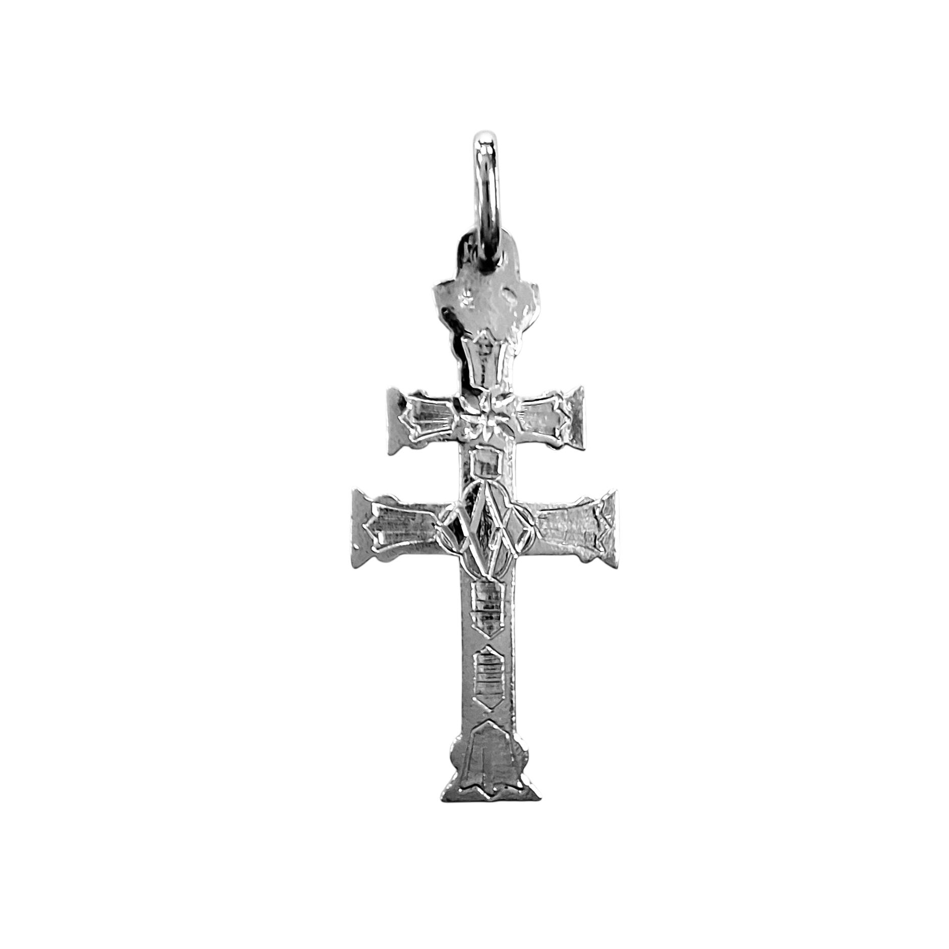 cruz de caravaca oro blanco
