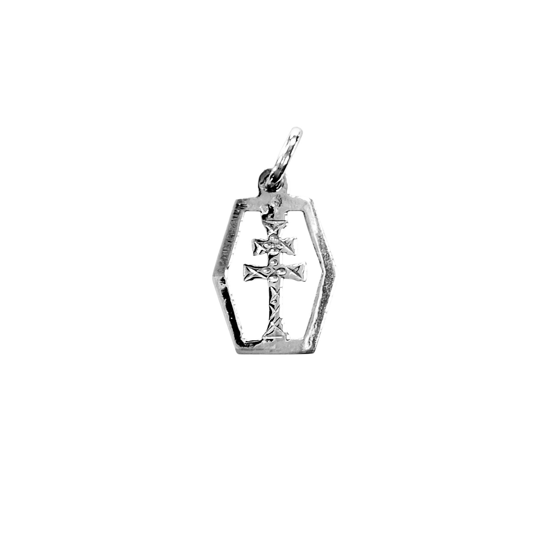 cruz de caravaca oro blanco