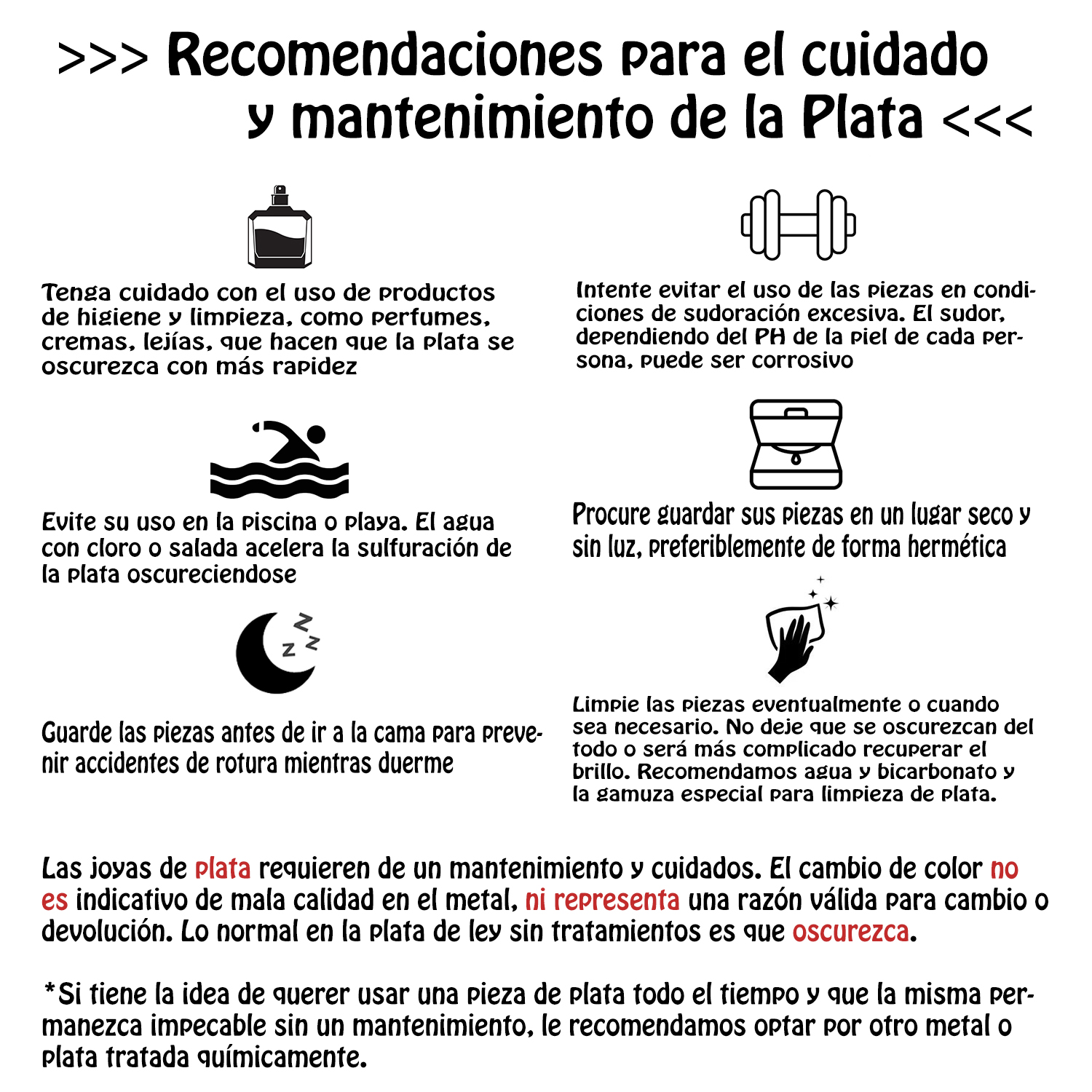 recomendaciones para la plata