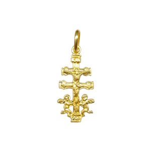 Cruz de Caravaca en oro primera ley