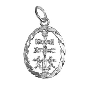 medalla Cruz de Caravaca en plata de ley