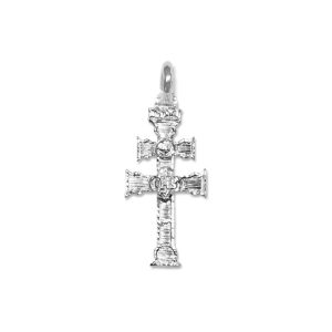 Cruz de Caravaca en plata de ley