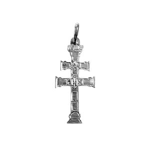 cruz de caravaca oro blanco