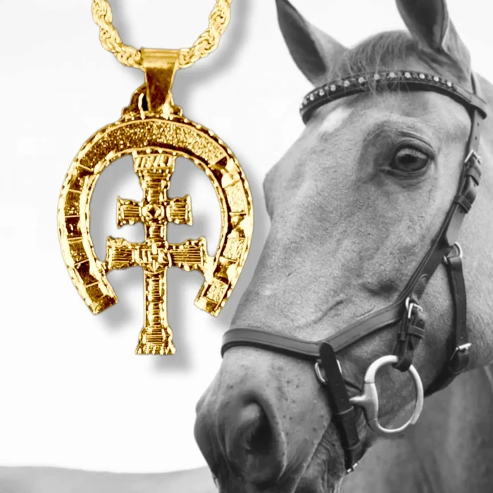 cruz de caravaca caballos del vino oro herradura
